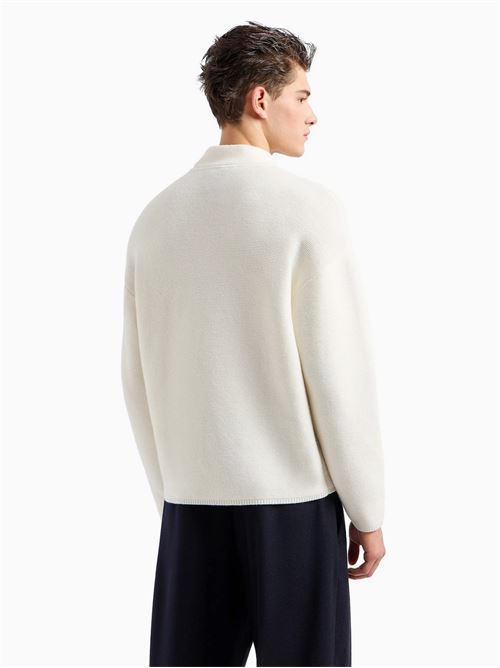 White  wool sweater Emporio Armani | 6D1MXN 1MKCZ.0101